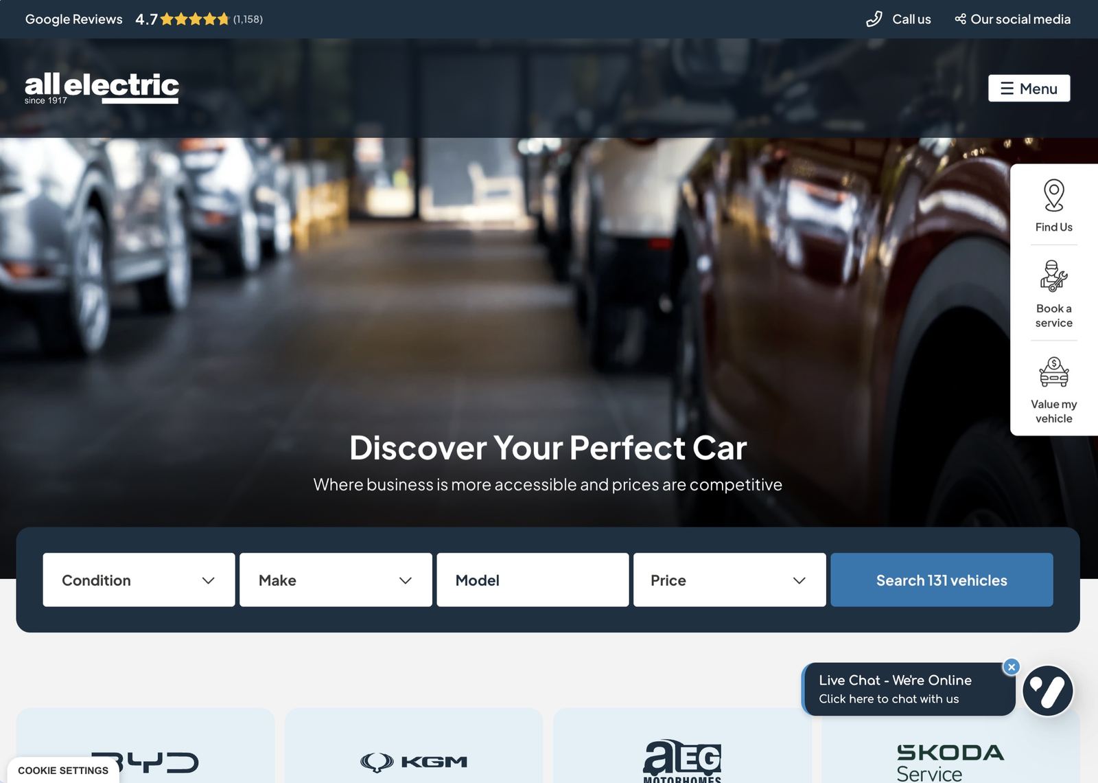 All Electric website