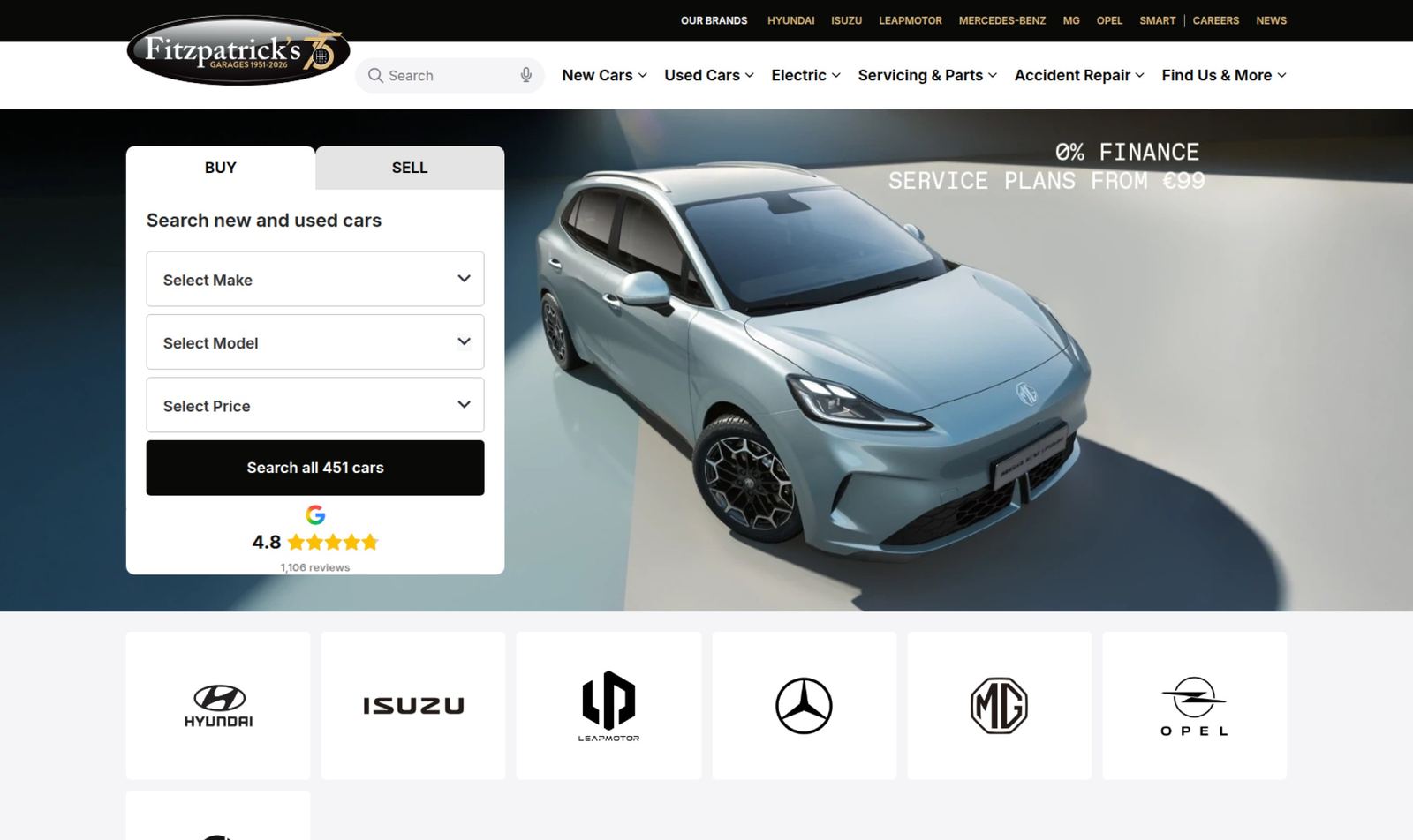 Fitzpatrick’s Garages website