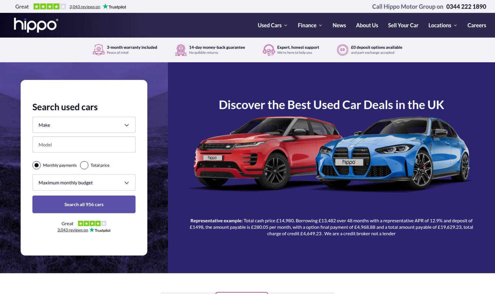 Hippo Motor Group website