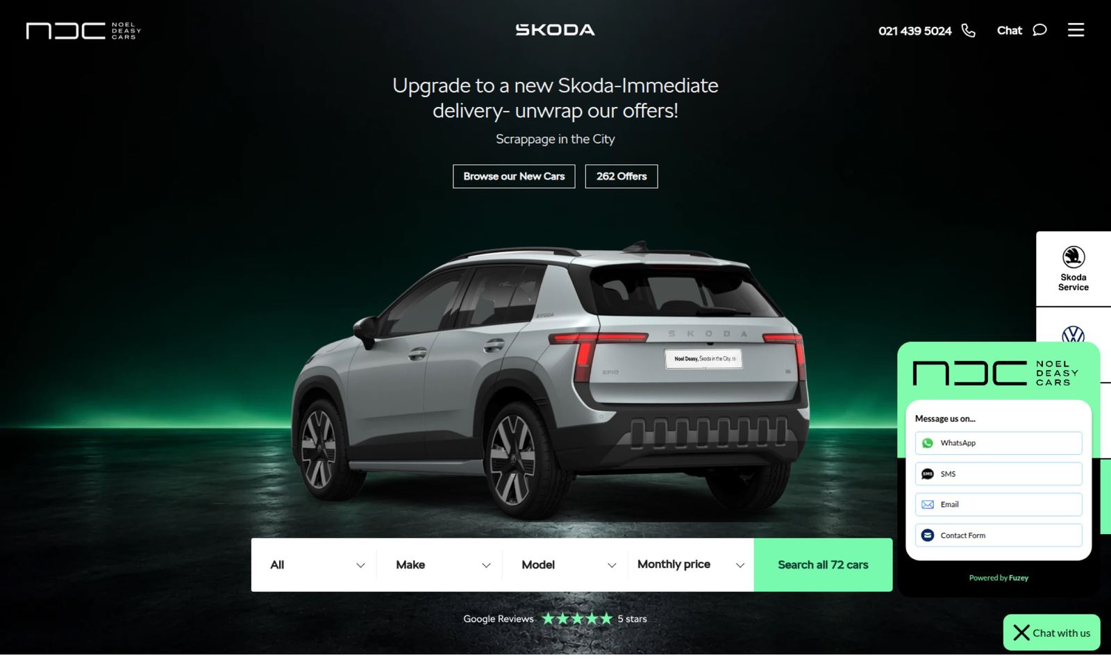 Noel Deasy Cars website